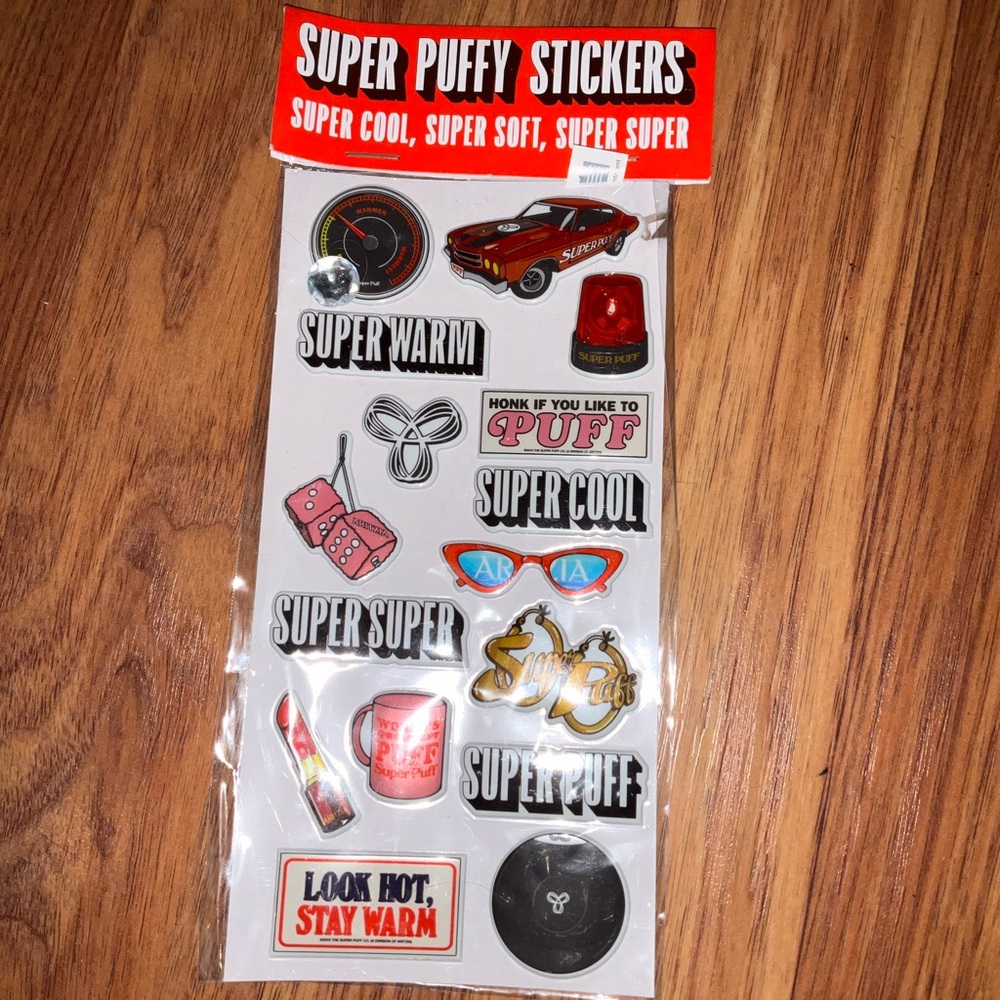 ⭐️10-4-$10- Super Puffy Stickers - Red, Black, and Gold